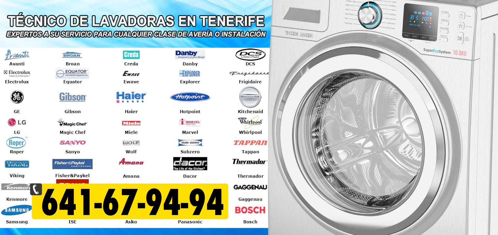 Tecnico de Lavadoras en Tenerife